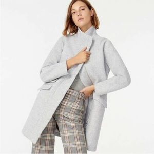 J. Crew Cocoon Coat Stadium Cloth Wool Gray